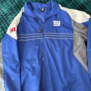 Reebok Royal Blue and Gray Windbreaker with White Accents